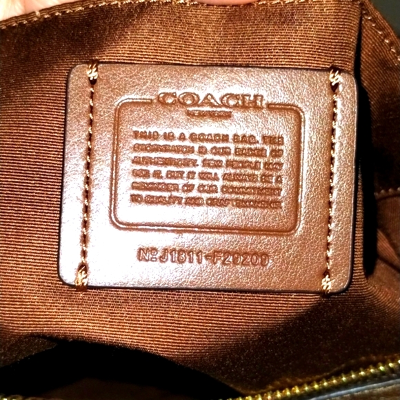 Coach Signature Saddle 2 Shoulder Bag - F20209 (Tan/Gold) 💯 AUTHENTIC - NEW!!!! - Picture 6 of 10